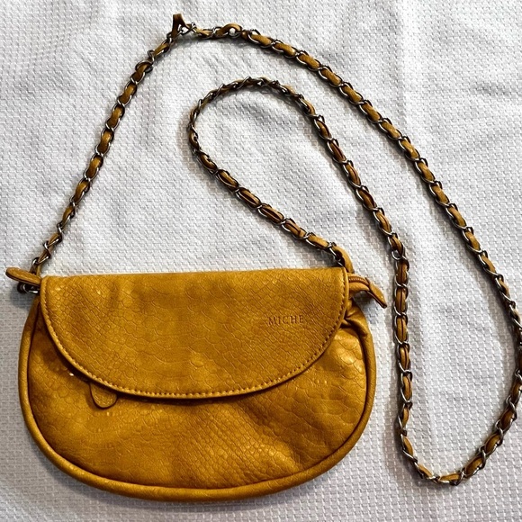 Miche Yellow Crossbody Bag with Braided Strap - Picture 1 of 13